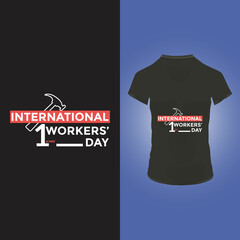 International workers' day t shirt design