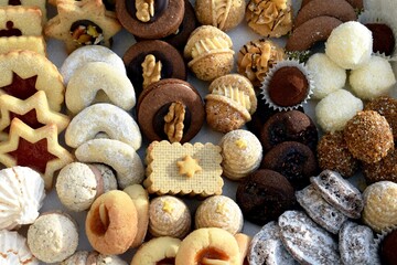 Various kinds of Christmas cookies