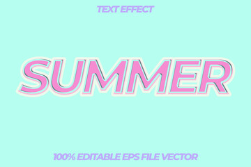 text effect summer pink