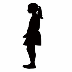 a girl body silhouette vector