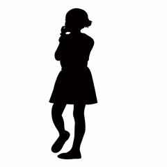 a girl body silhouette vector