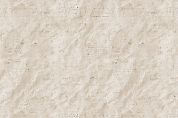 Newspaper crumpled paper grunge vintage old aged texture background