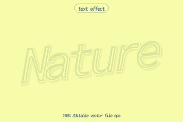 text effect nature vector