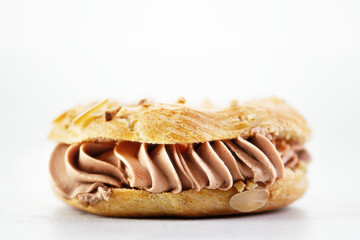 Fresh and tasty sandwich isolated on white background