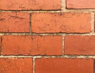 close up of red brick background texture