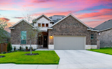 House at sunset