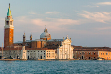 Fototapeta premium San Giorgio Maggiore in the Italian city of Venice at sunset