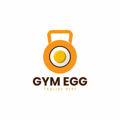 Egg fitness logo design, Fitness food logo