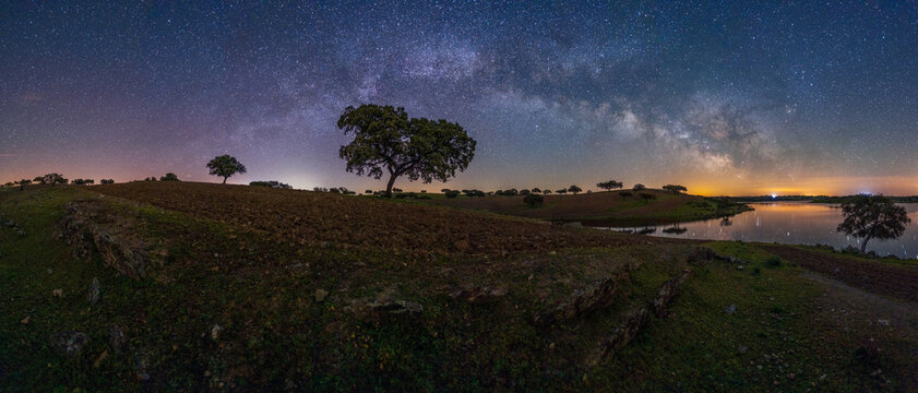Noche en la dehesa del gran lago de Alqueva
