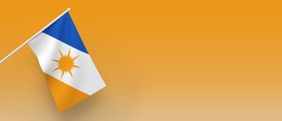 3d Illustration. A beautiful view of Tocantins Brazilian State flag on a gradient background.