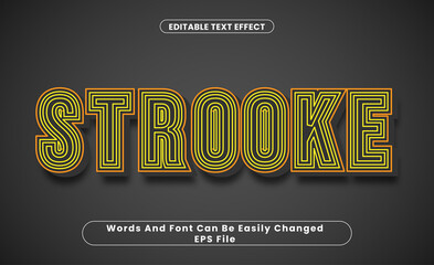 Strooke, Editable Text Effect, Word and Font Can Be Change