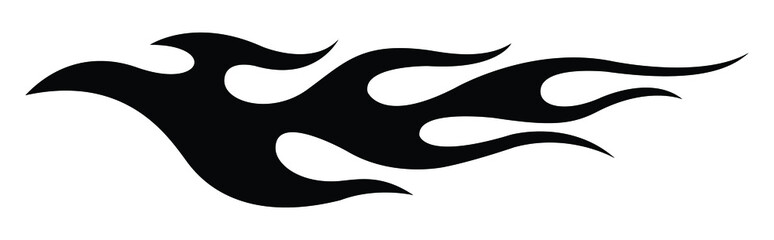 Flame car sticker vector art silhouette tribal flame car decal fire tattoo for car sides and motorcycle tanks © Artoholics
