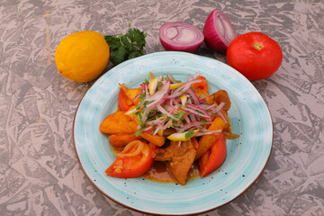 baked potatoes with vegetables from natural products photos for cafe and restaurant menus 