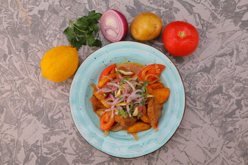 baked potatoes with vegetables from natural products photos for cafe and restaurant menus 