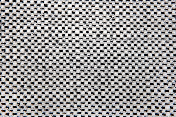 close up of the checked black and white upholstery fabric texture