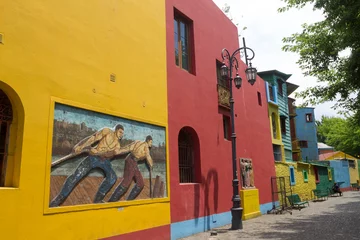 Fototapeten Caminito painted houses, La Boca, Buenos Aires © elleonzebon