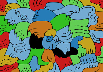 Colorful Abstract Background Template for Web Design, Landing page, and Print Material.