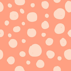 Vector seamless creative pattern with hand-drawn abstract circles and lines