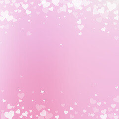 White heart love confettis. Valentine's day fallin