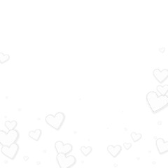White heart love confettis. Valentine's day fallin