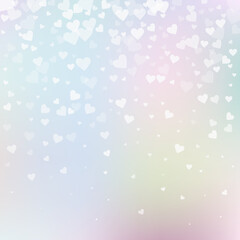 White heart love confettis. Valentine's day gradie