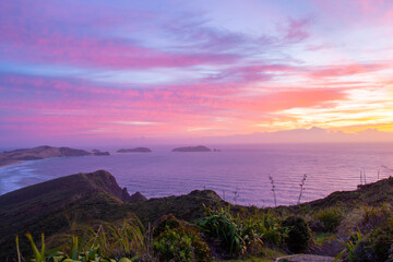 sunset in the mountains