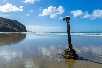 anchor on the beach