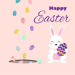 easter card with bunny