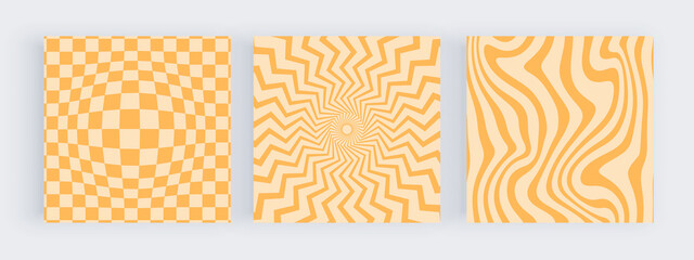 Groovy retro design for social media backgrounds
