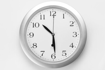 New modern clock on white background
