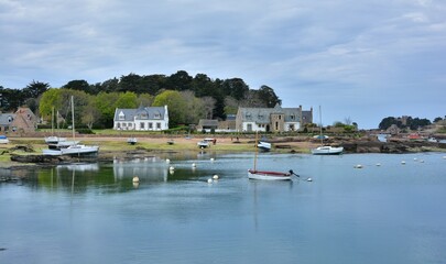 Fototapeta premium Ploumanac'h harbor in Brittany - France