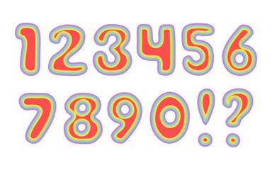 Number and Symbol Design set.