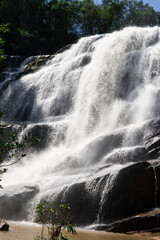 waterfall in the mountains