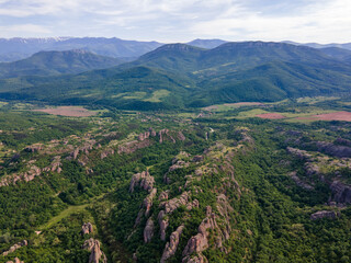 Aerial view of Belogradchik Rocks, Bulgaria