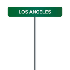 Los Angeles Street Sign on white background
