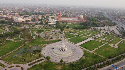 Yaad Gaar Minar-e-Pakistan of Lahore Pakistan, (drone's Footage