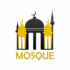Mosque Logo Template Design illustration, Emblem, Concept Design and symbol