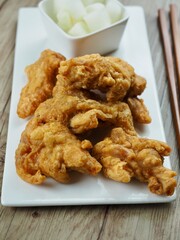 닭다리 튀김, 치킨, 음식
