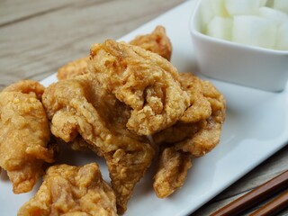 닭다리 튀김, 치킨, 음식