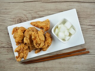 닭다리 튀김, 치킨, 음식