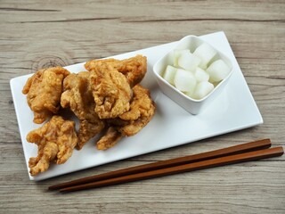 닭다리 튀김, 치킨, 음식