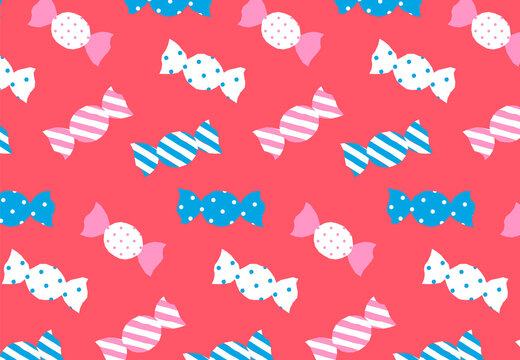 seamless pattern with candy for banners, cards, flyers, social media wallpapers, etc.