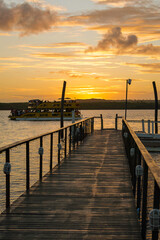 Obraz premium sunset on the pier