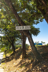 sign of believe in Jesus in the city of Januária, State of Minas Gerais, Brazil