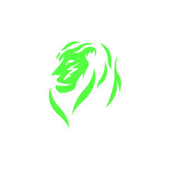 Lion head flat design vector illustration