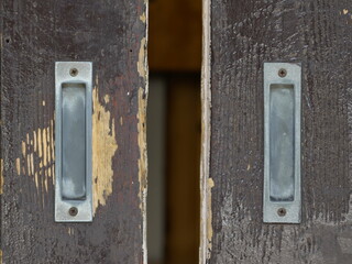 close up of an door