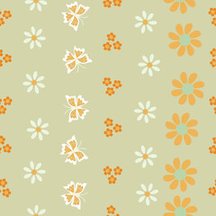 Spring striped seamless vector pattern