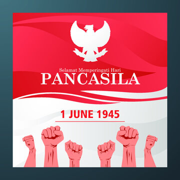 selamat hari pancasila means happy pancasila day social media post greeting poster
