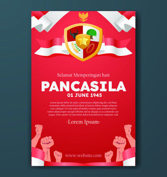 selamat hari pancasila means happy pancasila day social media post greeting poster