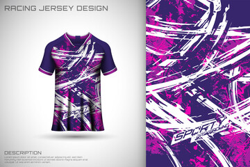 Front racing shirt design. Sports design for racing, cycling, jersey game vector